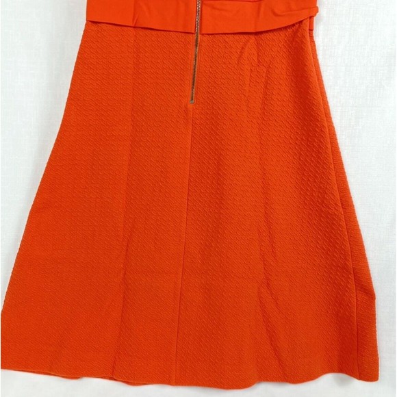 Anthropologie HD In Perris Midi Dress Stretch Size 6 Sleeveless V Neck Orange - Picture 5 of 10